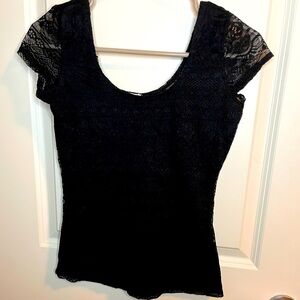 Garage Black lace top